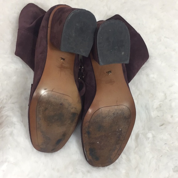 Whistles Ambrose Square Toe Loafer Boot burgundy